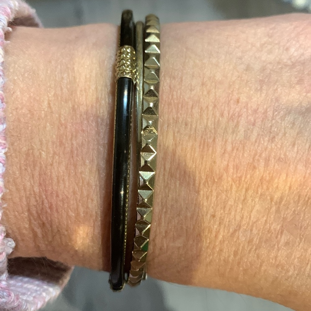 Set of three bangle bracelets